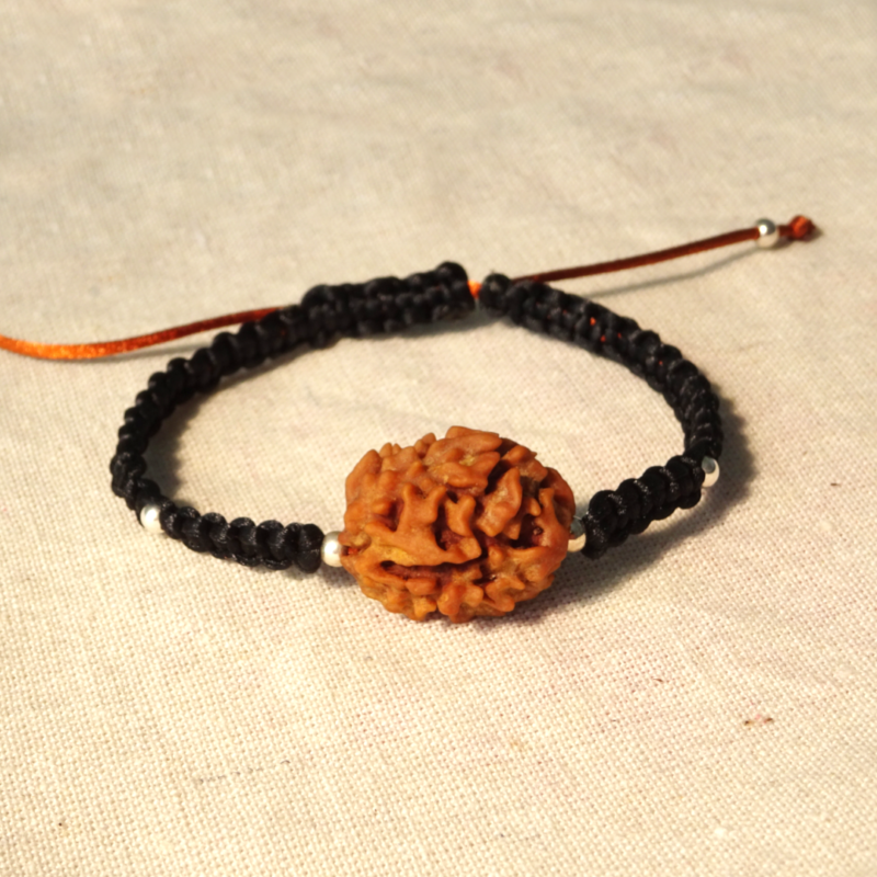 bracelet avec rudraksha 2 faces